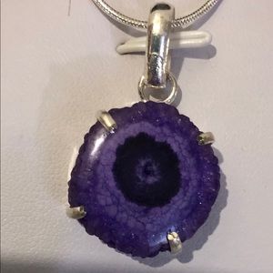 Pendant Solar Quartz Druzy MultiColor #1